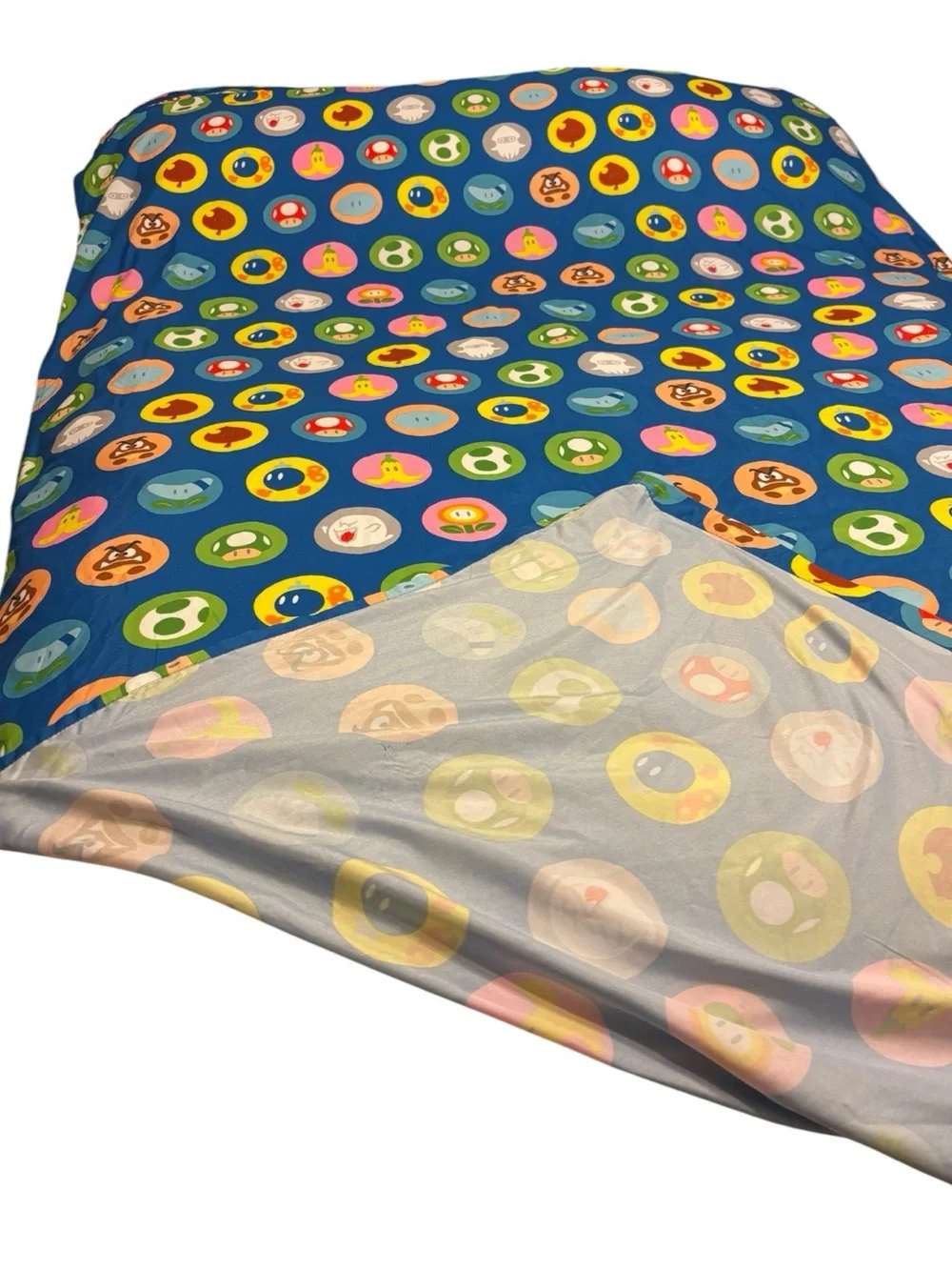 2 Piece Super Mario Bros Nintendo Twin Sheet Set 1 Fitted & 1 Flat Sheet Cartoon